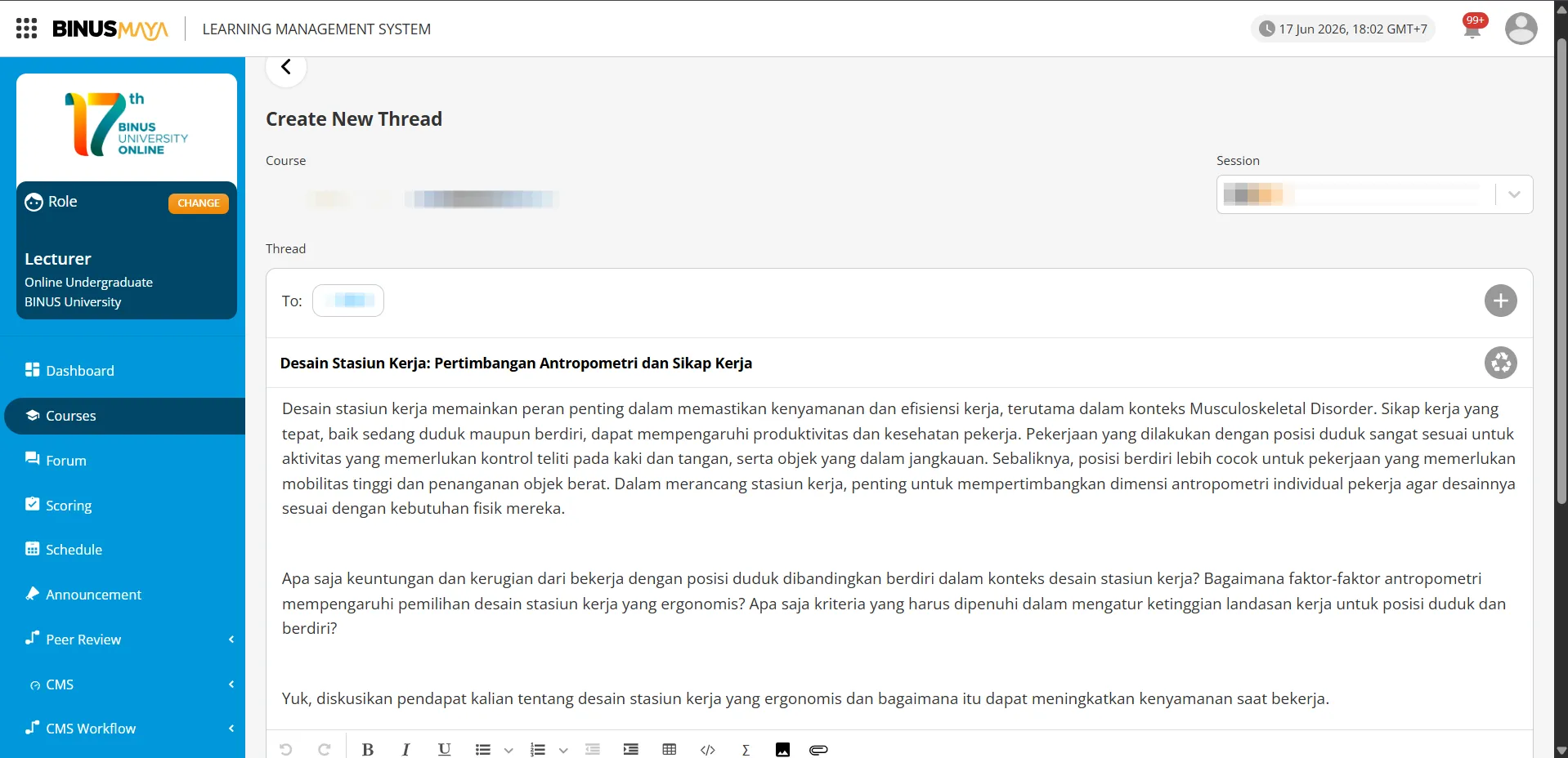 The generated result sent to students