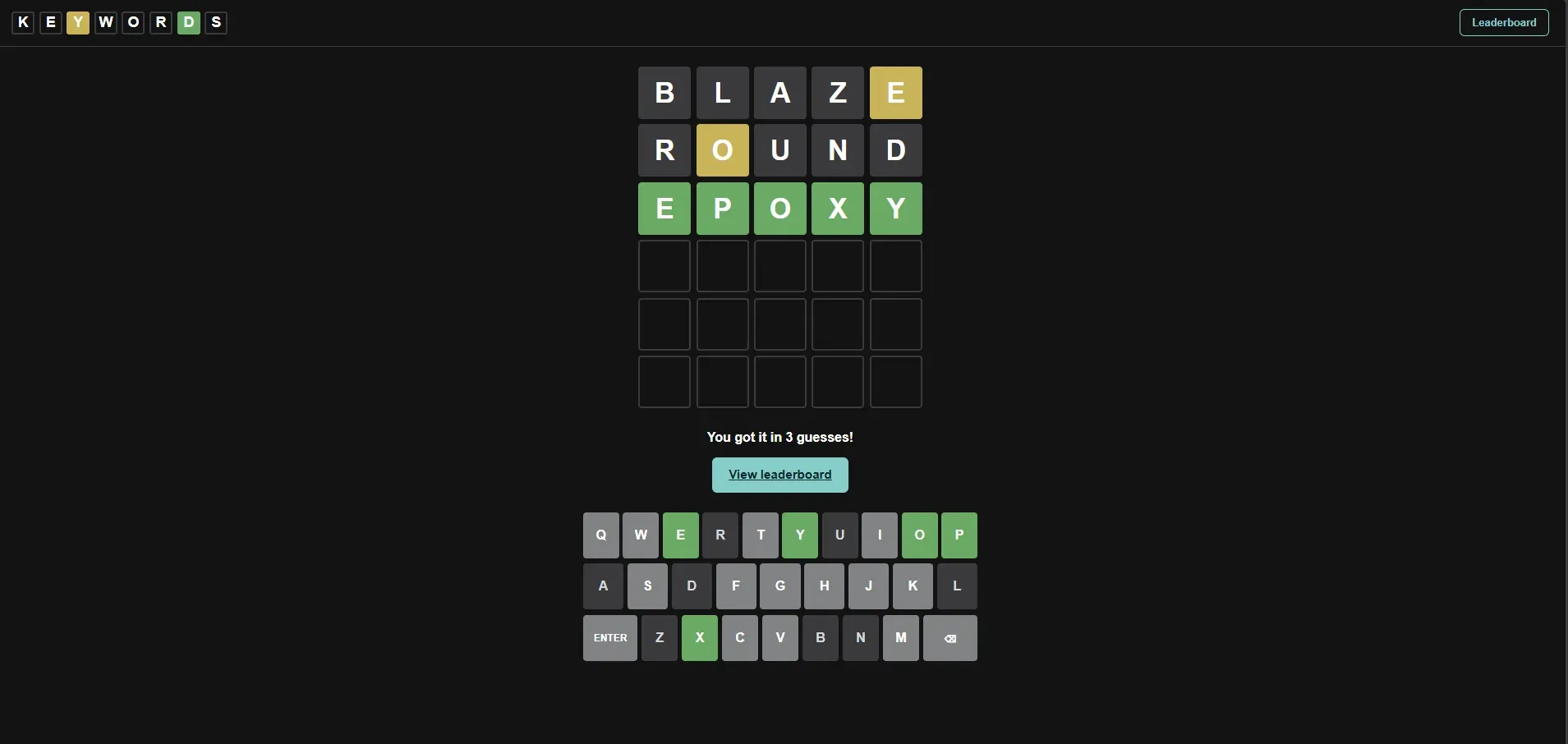 Game page