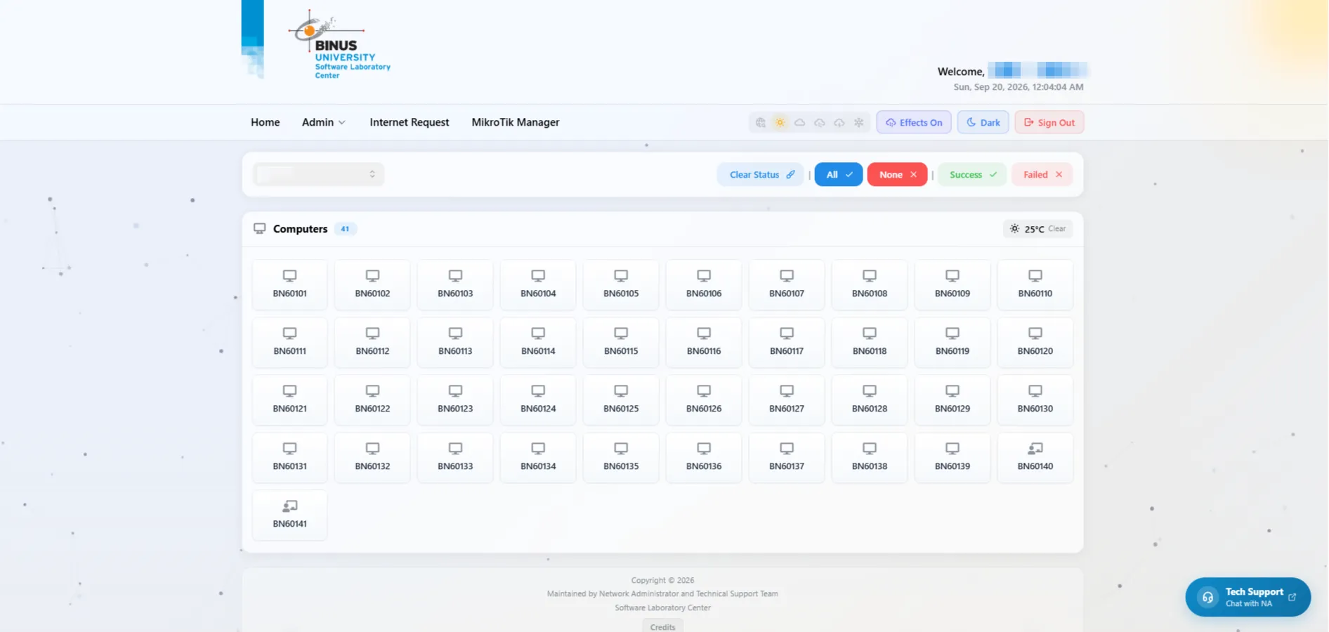 The main interface to run commands